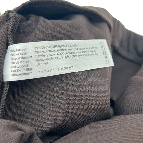 Eileen Fisher Straight Pants Viscose Stretch Ponte Knit Brown Plus Size 2X - Picture 12 of 12